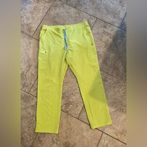 Mens XL FIGS Pants Scrubs Yellow